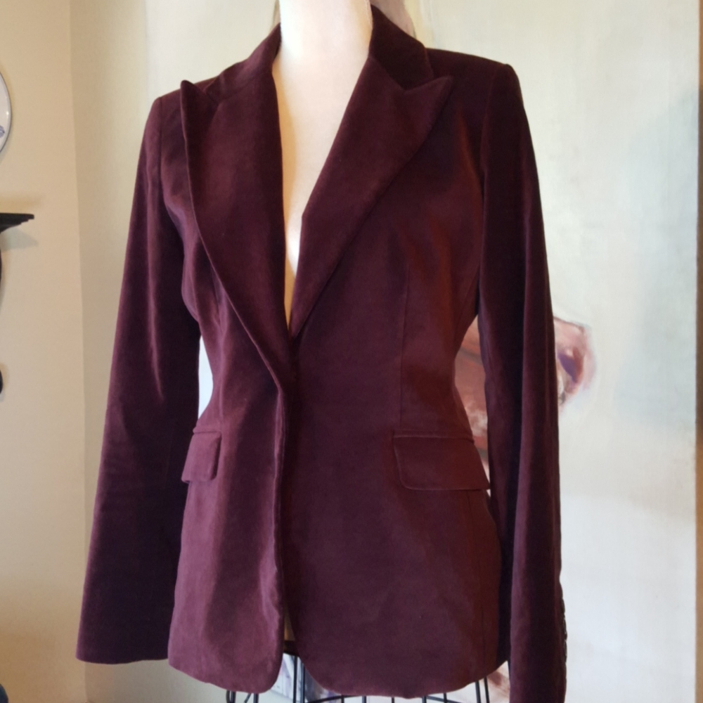 New York & Company Burgundy Blazer
